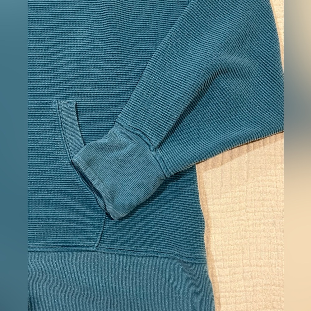 ATHLETA Plus Size Balance Waffle Hoodie Sweatshirt Size 1X - Picture 7 of 15